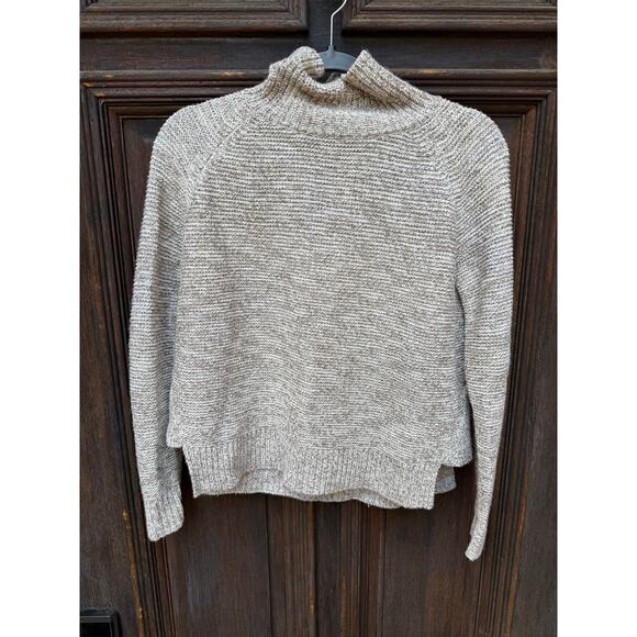 Madewell Raglan Turtleneck Sweater Gray Cotton Blend XXS - Picture 5 of 7